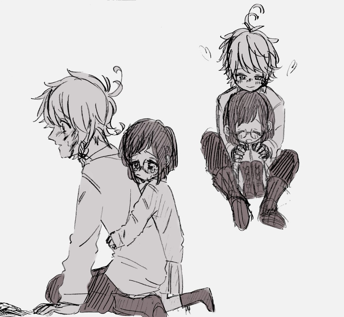 エマギルの落書き。ぽわぽわしてる。 