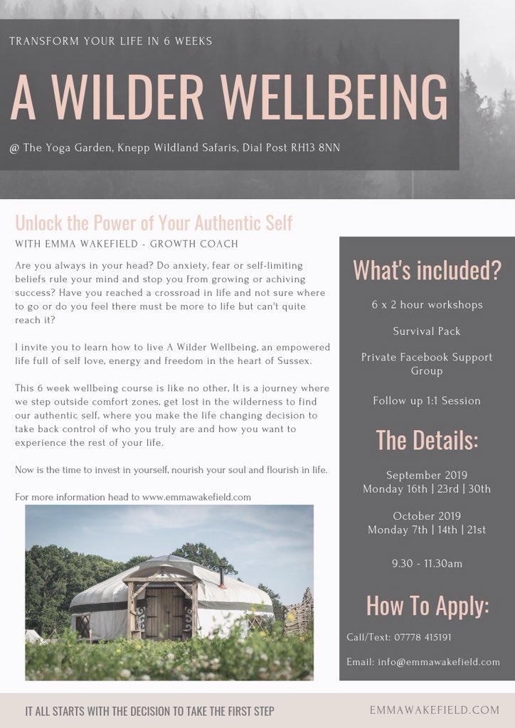 EmmaLifeDesign's tweet photo. #wilderwellbeing #horsham #wellbeing #horshamwellbeing https://t.co/vKU9te2ri2