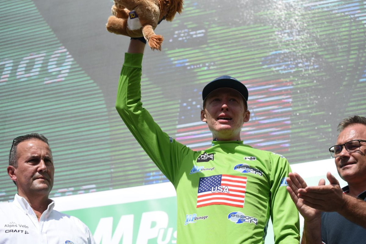tourdelavenir's tweet photo. Les maillots distinctifs à la veille de la dernière étape ! 👉

💛 Tobias Foss
💚 Mattéo Jorgenson 
🔴⚪️ Atila Valter 

#TDAV2019 https://t.co/6EfzbqRMiQ