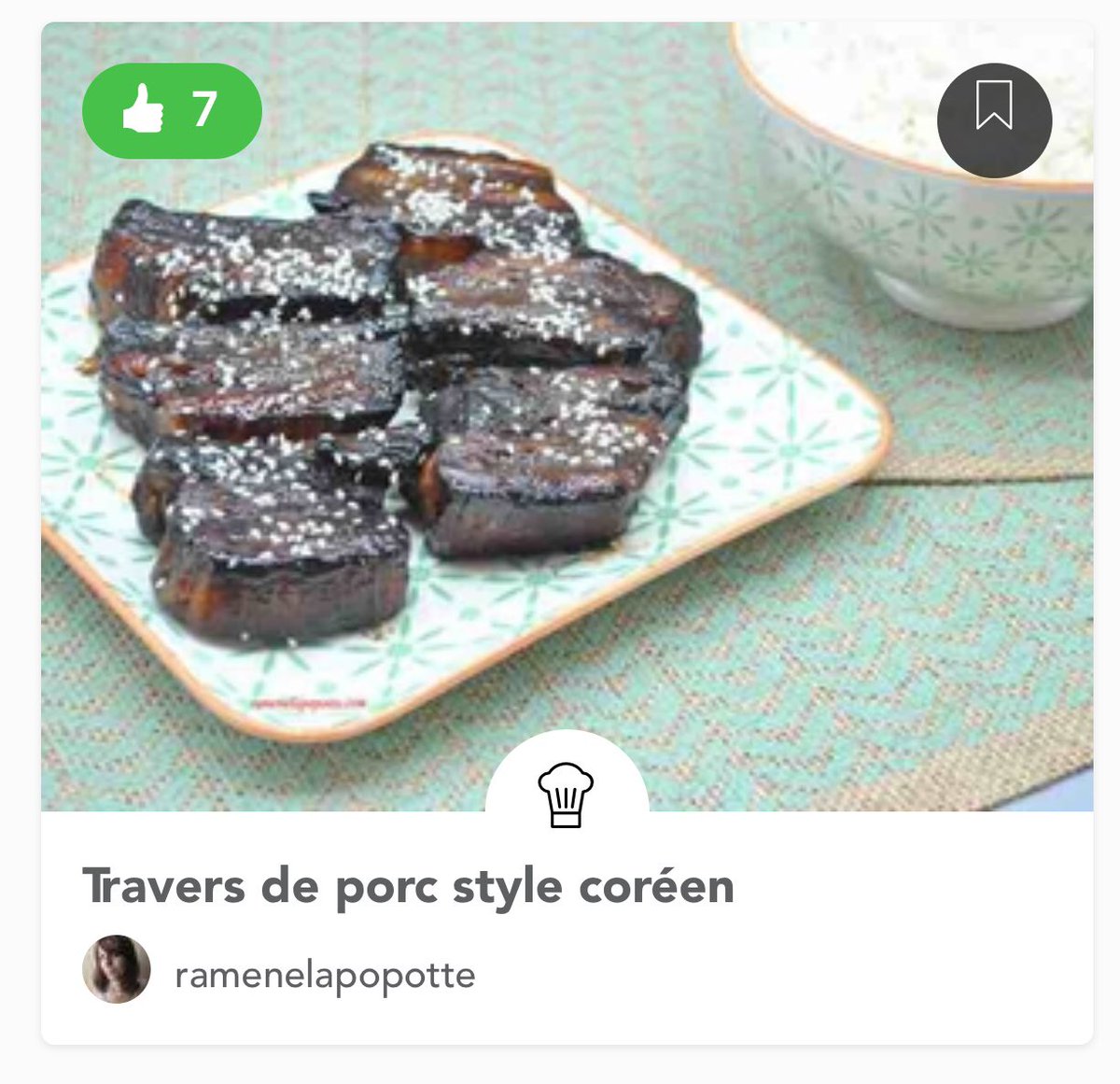 RameneLaPopotte's tweet photo. Ma #recette de #travers de #porc style #coreen à la une de #FoodReporter ce jour 😁
Bon week-end ☀️
https://t.co/7fDo1VimxA https://t.co/0bD1ecOVWz