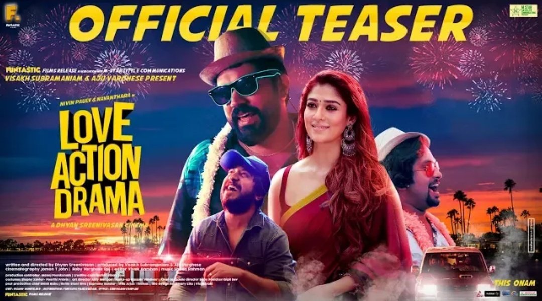 Teaser of @NivinOfficial, #Nayanthara's #LoveActionDrama 

 ▶ youtu.be/nmd2M-3k-Ds

@Vineeth_Sree @AjuVarghesee
#DhyanSrinivasan @shaanrahman 

#LADTeaserFromToday