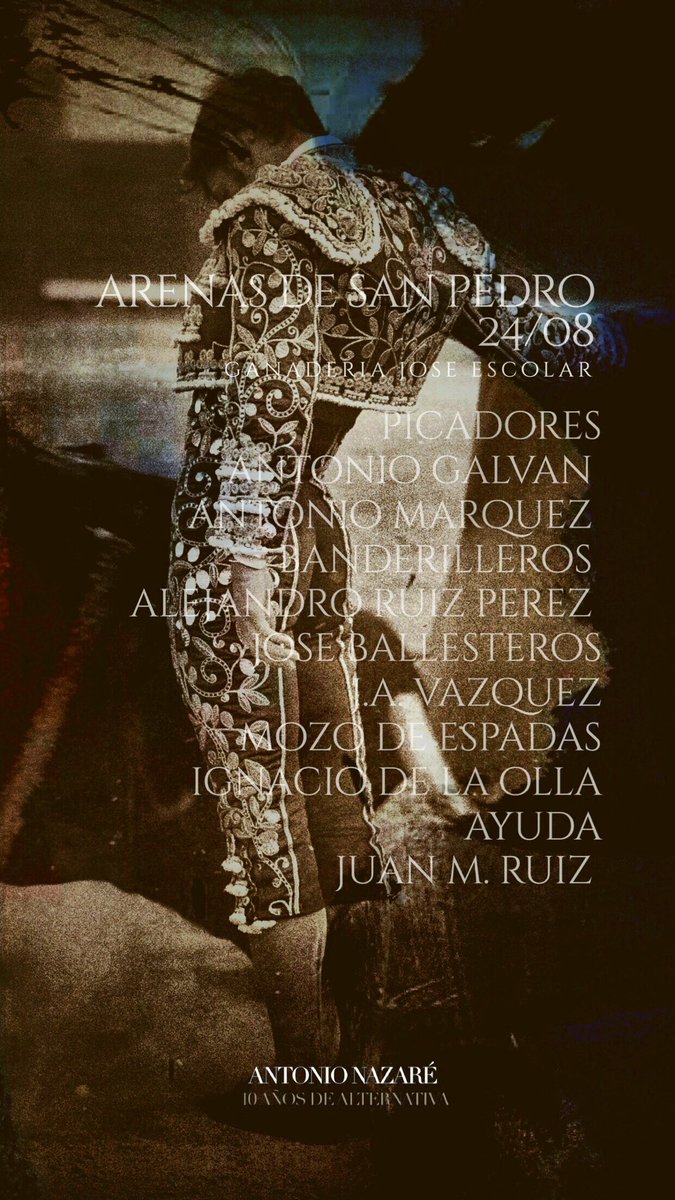 24/08 Arenas De San Pedro
Ganadería José Escolar