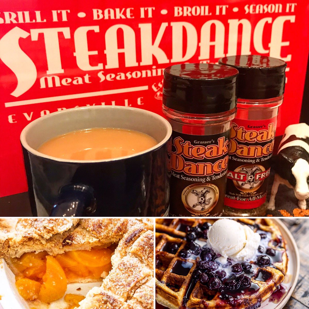 Good morning everyone and welcome to the weekend, what are you going to the steak dance today? It’s also national peach pie and waffles day. Hope you have a great weekend. #PeachPie #Waffles #Breakfast #Coffee #SteakDance #Grill #Bake #Broil #Season #SteakDanceFamily https://t.co/lctRBMdy3b