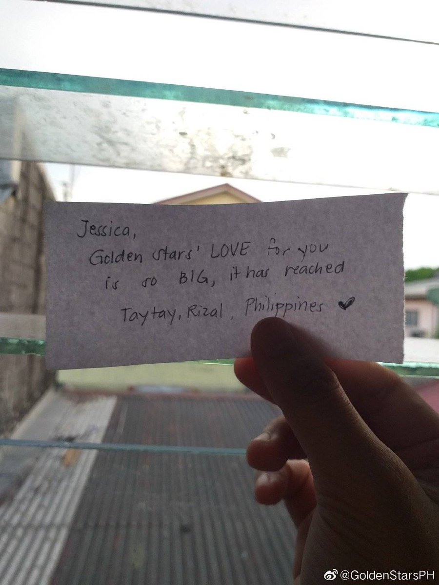 gsphsupport's tweet photo. Sending more love from Taytay, Philippines! โคโจ๐ ๐
by: chudiaries
#BIGLoveForJessica
#LoveNotesForJessica
#ProtectJessicaJung
#teamjessicajung https://t.co/ZTH7ztswHJ