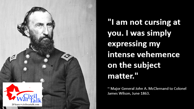 CivilWarTalk's tweet photo. Say What Saturday: John McClernand | Other Notable Biographies https://t.co/diXHEkK7Or
#civilwartalk #civilwarQuotes #quotations #famousquotes #McClernand #SayWhat https://t.co/4jQ0rwF5oc