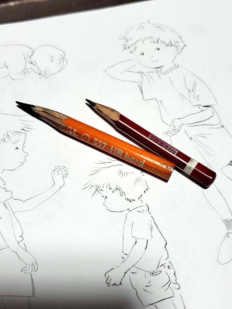 いろんな鉛筆を使った結果、チャコペンHBと、スタビロ鉛筆2Bが1番好きな鉛筆の種類です。しかし、濃さのバリエーションは少ないです。芯の柔らかさと硬さの両立でいうとちょうどよく、鉛筆の風合いも出しやすいです☺ 