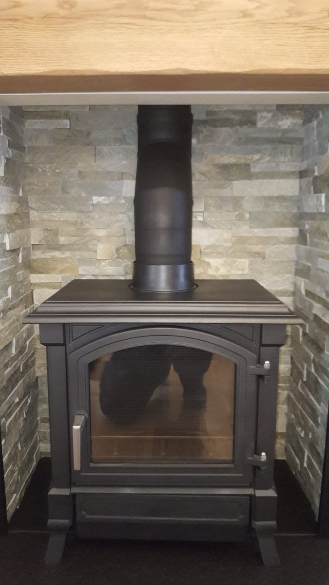 Another successful installation from our engineer's . The Stunning Harmony 23 with Oak header, Caithness hearth and stone cladding interior finish. <a href="/eurostove/">Eurostove Ltd</a> <a href="/FocusFireplaces/">Focus Fireplaces Manufacturing</a>