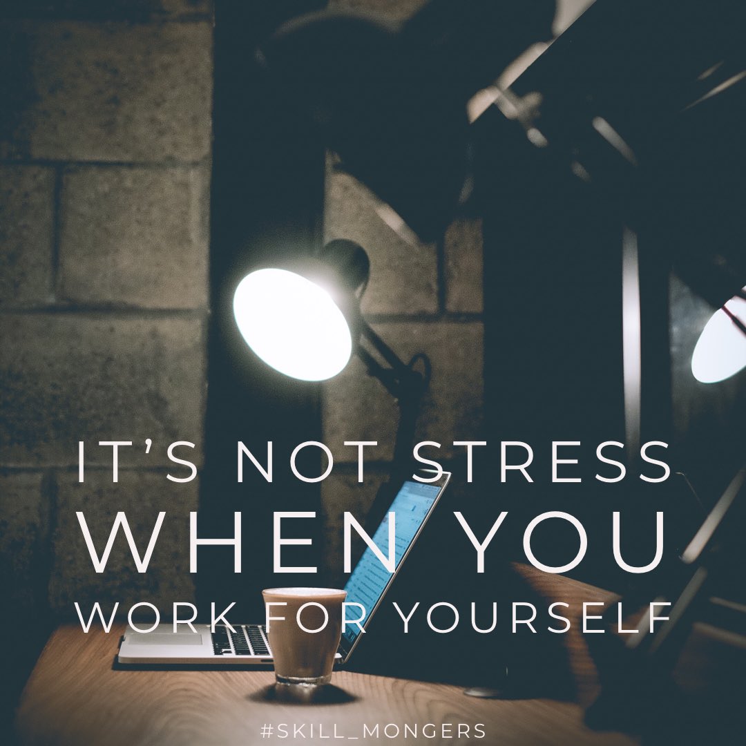 skillmongers's tweet image. It is not stress when you work for yourself. #Widziec_Tech #Skill_Mongers #Techcompany #FreelancePhotographer #FreelanceBlogger #FreelanceSocialMedia #FreelanceTips #FreelanceAnimator #FreelanceAssistant #FreelanceAnimation  #VideoMemes #VideoGrapher #VideoGraphers