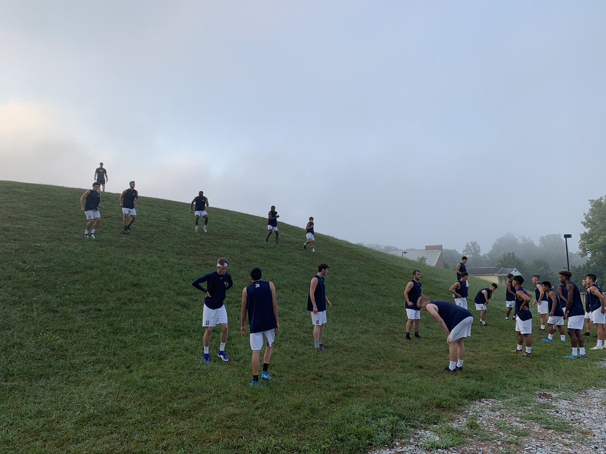SURamsMSoccer's tweet photo. #easymoney 💪🏽💪🏽What a strong finish for preseason camp! Shout out and special thanks to Infantry Officer, KJ, for coming out and workin’ them mentally and physically #teamfirst #mentaltoughness @SURamsOfficial https://t.co/glKgmaLVfn