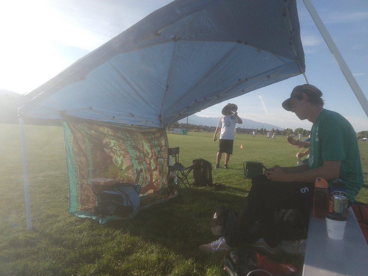 Cleats on the grass.  Here in gorgeous Salt Lake.