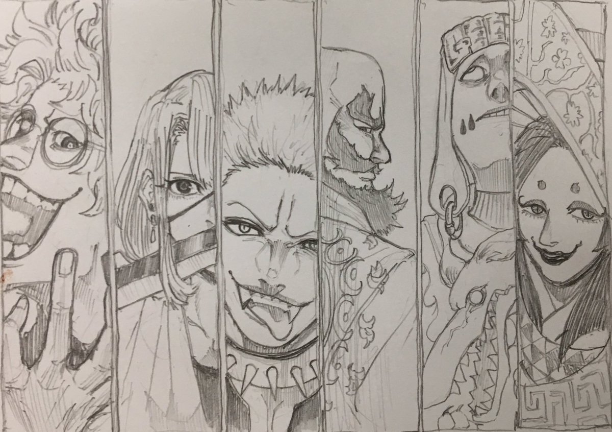 こういう敵の一団的な扉絵好きなんですよっていう落書き
#落書き 