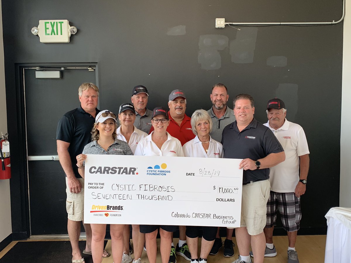 steverigsby's tweet photo. Today the Colorado CARSTAR Business Group hosted the 3rd Annual Colorado CARSTAR Golf Tournament at Meadow Hills Golf Course.  This tournament supports the Cystic Fibrosis Foundation.  We were thrilled to present the CF Rocky Mountain Chapter a check for $17,000.00! https://t.co/8wkH3AZ5RT