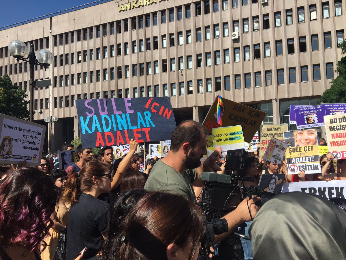 Another case which angered Turkey was that of Sule Cet. Two men are accused of killing the 23-year-old whose body was found after falling from the 20th floor of a building in Ankara. Dozens rallied outside the court on July 10 in support of Cet. More info:  https://www.equaltimes.org/spip.php?action=converser&redirect=could-the-sule-cet-murder-rape?lang=en&var_lang=fr