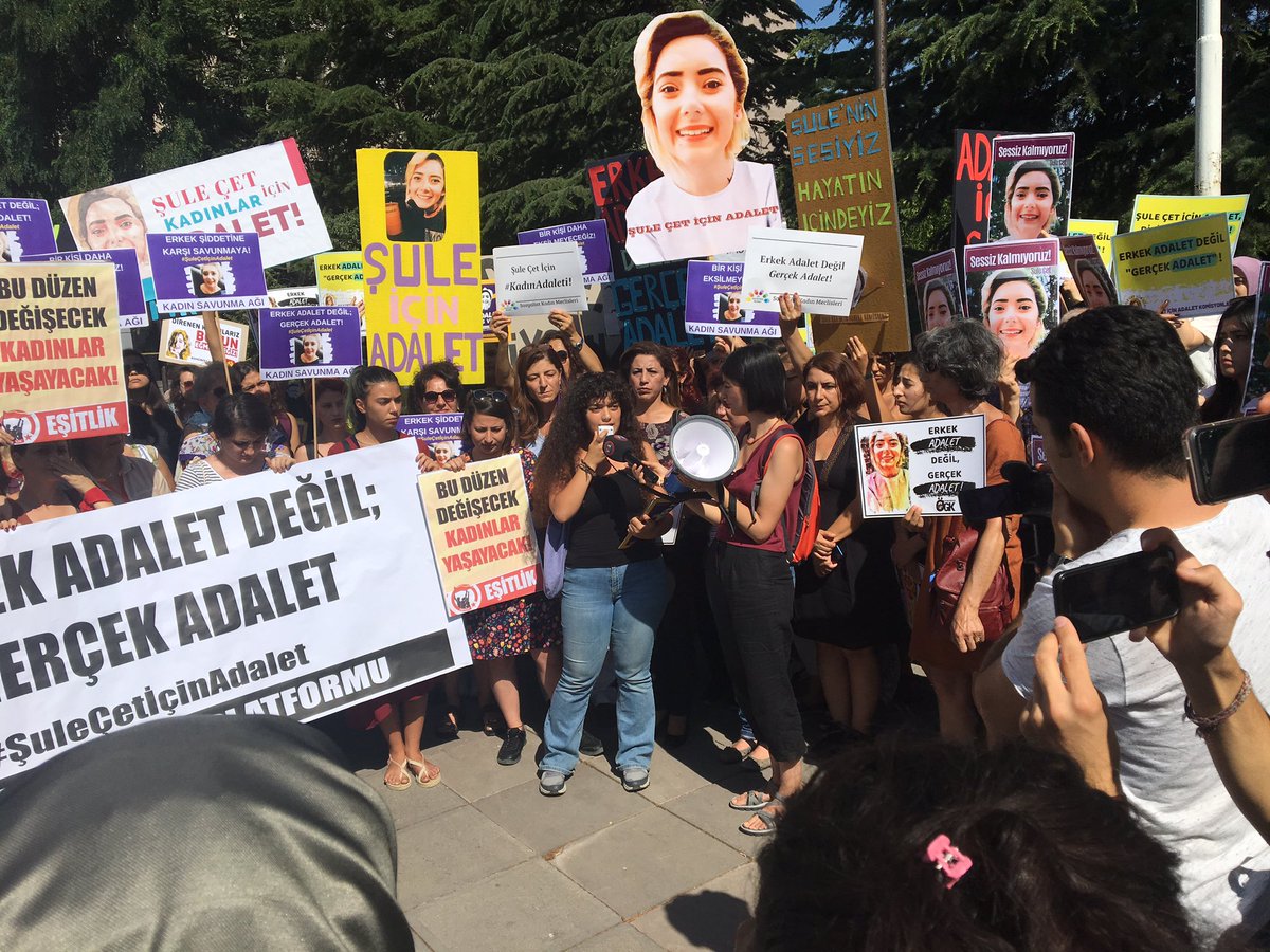 Another case which angered Turkey was that of Sule Cet. Two men are accused of killing the 23-year-old whose body was found after falling from the 20th floor of a building in Ankara. Dozens rallied outside the court on July 10 in support of Cet. More info:  https://www.equaltimes.org/spip.php?action=converser&redirect=could-the-sule-cet-murder-rape?lang=en&var_lang=fr