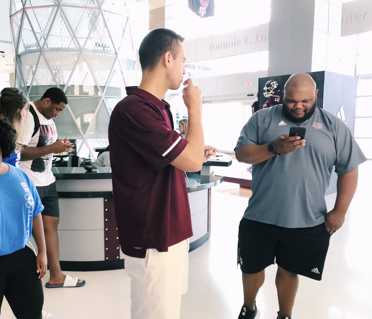 RileyK_Wagner's tweet photo. Yesterday we got to sign up Aggie Football players for the bone marrow registry🤩 Thx Jimbo for asking us to help! #BTMOC 

Ask me about BTM if you’re curious🤪 https://t.co/VdHAxhRcje