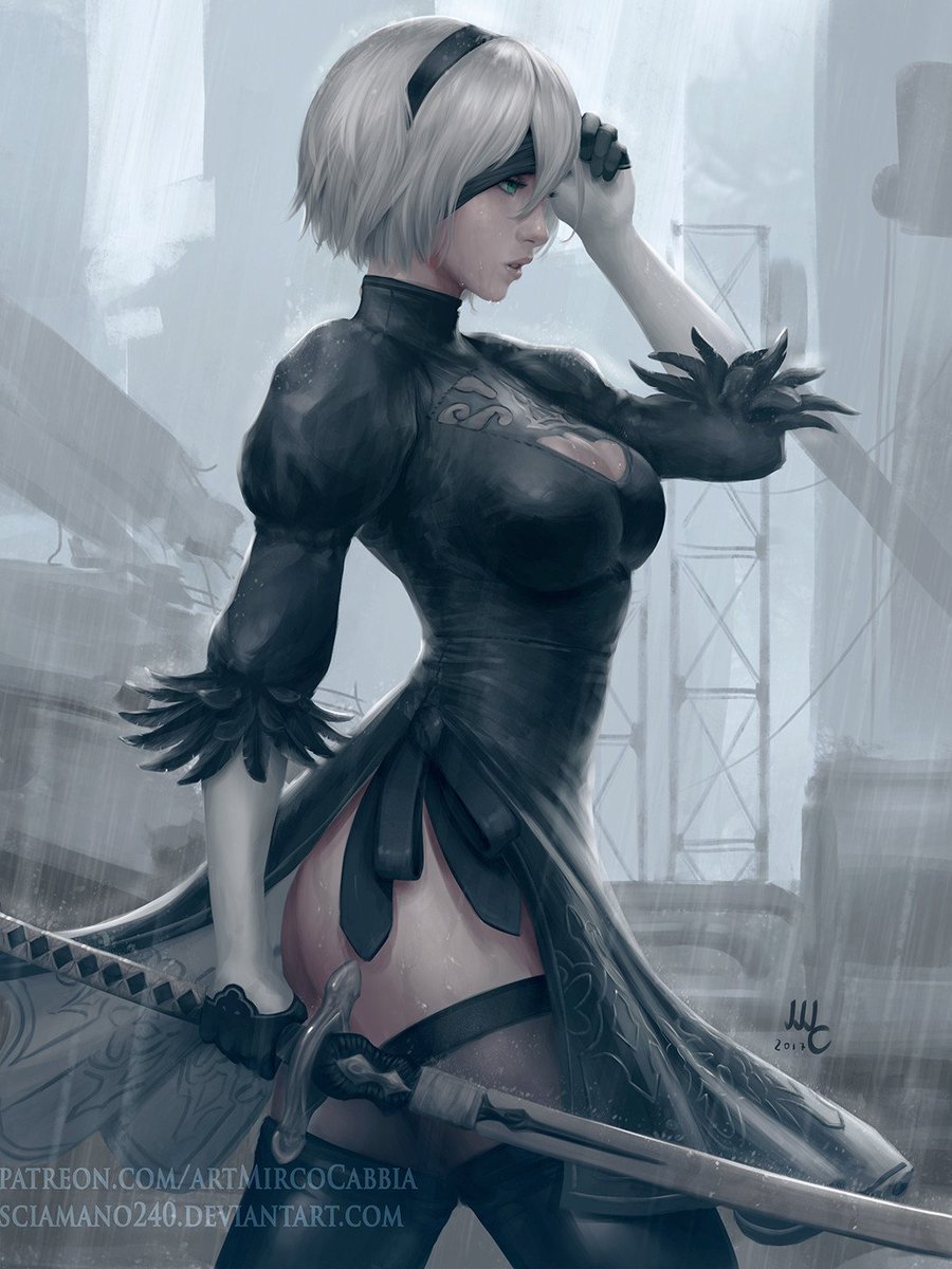 廣田恵介 على تويتر 2b Nier Automata T Co Zfwdoqnctr Mirco Cabbia Sciamano240 氏のイラストレーション