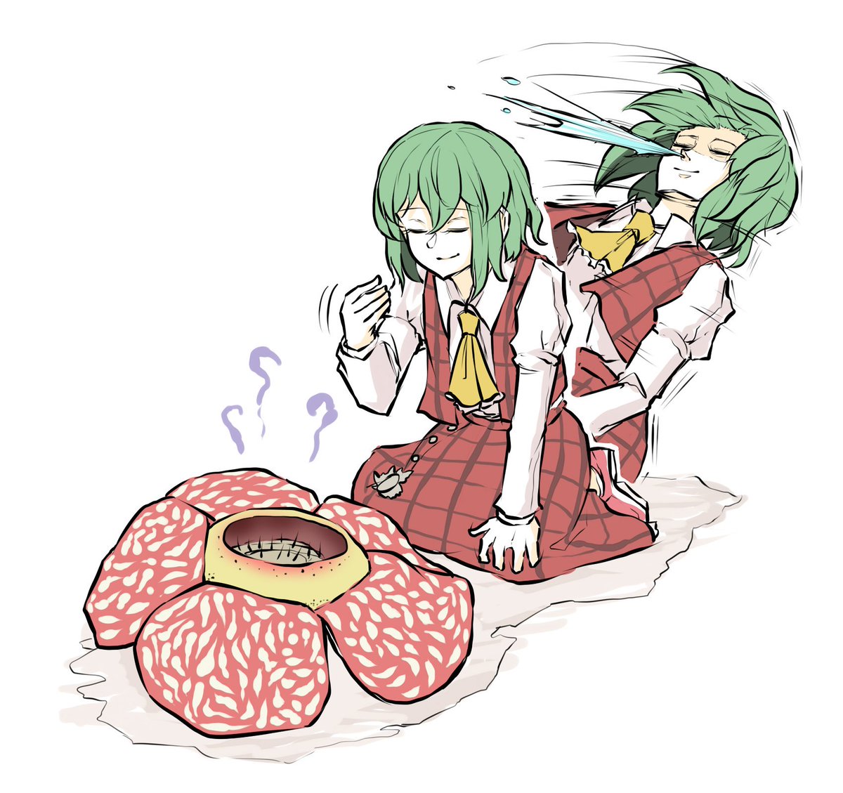 風見幽香 「フラワーマスターVSラフレシア 」|ぺろぽねそすのイラスト