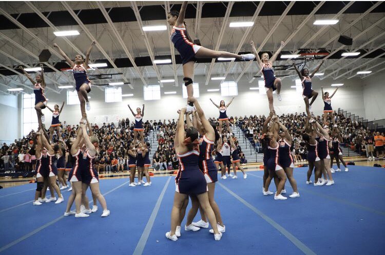 TohoTigerCheer's tweet photo. First pep rally of the year! Our team killed the show with TK ! #firstofmany #showstoppers #tigersonthree https://t.co/uBlGh2Hmcl