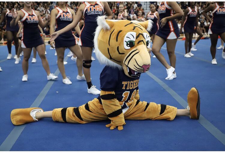 First pep rally of the year! Our team killed the show with TK ! #firstofmany #showstoppers #tigersonthree