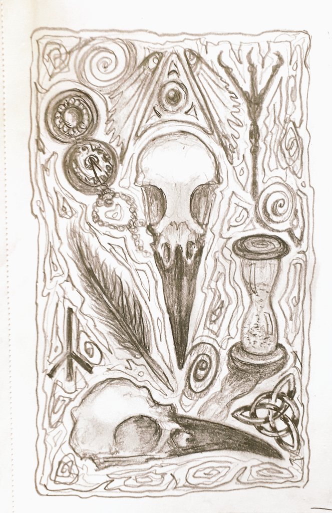 RaucousCorvus's tweet photo. #lifeanddeath #crows #ukart #gothic  ....just a matter of time.   #dailysketches https://t.co/p3NuAFFSlC