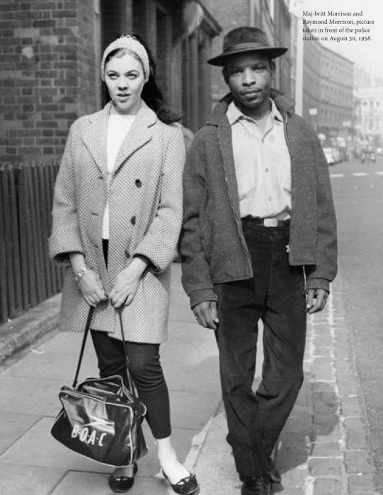 Aug 29th 1958 the Morrisons got into a huge argument at the Latimer Rd Tube Station. They were a mixed couple, Majbritt was Swedish + Raymond was JamaicanThis public argument fueled attacks on Black citizens by white nationalists called the Teddy Boys: The Notting Hill Riots