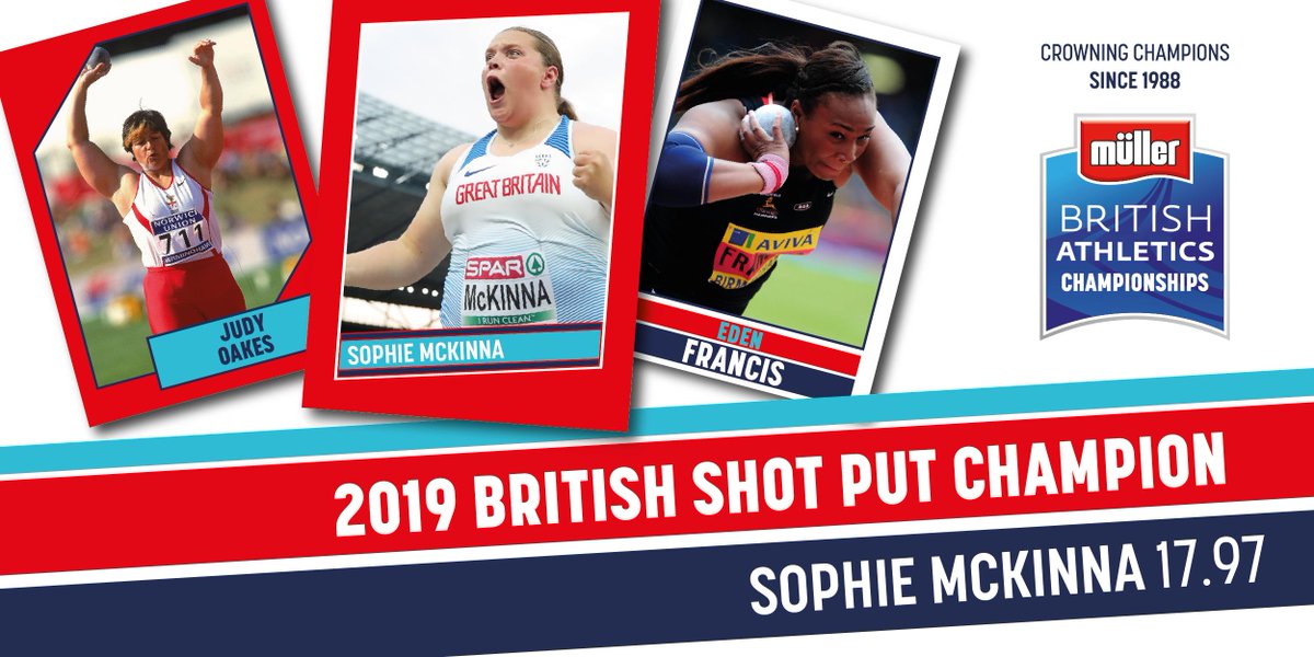🇬🇧 British Indoor Champion <a href="/sophiemac10/">Sophie Mckinna</a> is now the @MullerUKandI British Outdoor Champion! 

She's the first athlete today to secure he seat on the flight to Doha 🛫

#RoadtoDoha

🥇 Sophie McKinna - 17.97
🥈 Amelia Strickler - 17.09
🥉 Divine Oladipo - 16.38

#REPRESENT