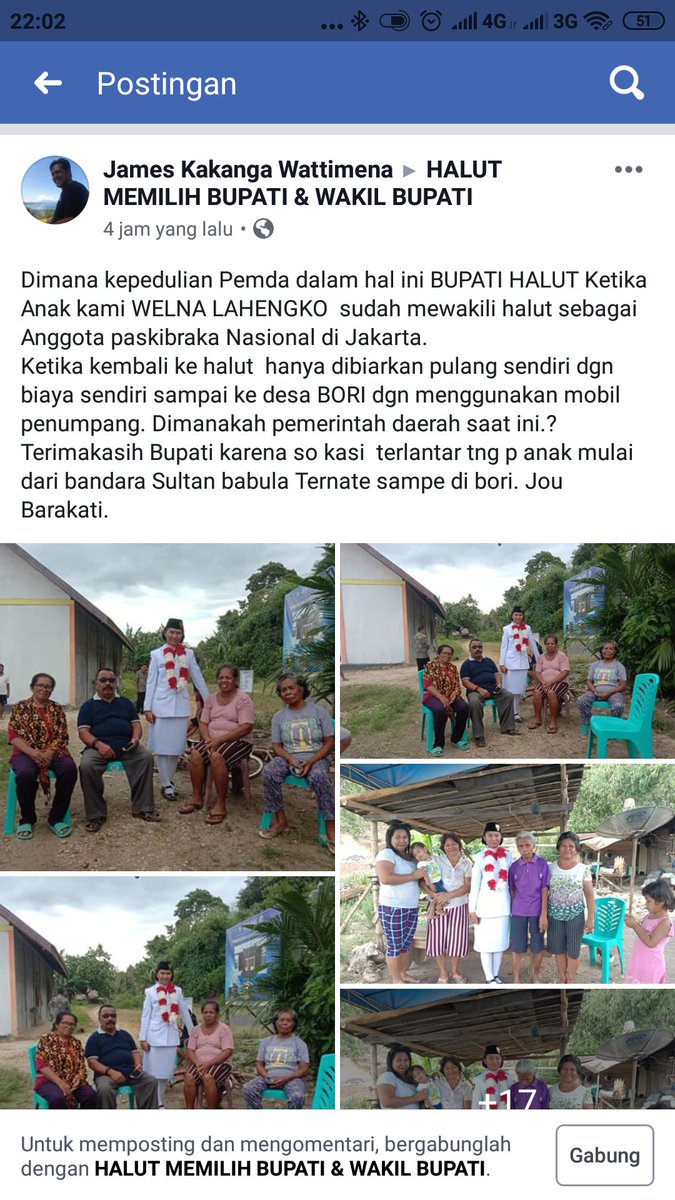 Maluku_Utara's tweet photo. Dimana kepedulian Pemda dlm hal ini BUPATI HALUT Ketika Anak kami WELNA LAHENGKO sudah mewakili halut sbgi Anggota paskibraka Nasional di JKT.
Ktika kembali ke halut hanya dibiarkan pulang sendiri dgn biaya sendiri sampai ke desa BORI dgn menggunakn mobil penumpang. #miris... https://t.co/ed5QFD4tQA