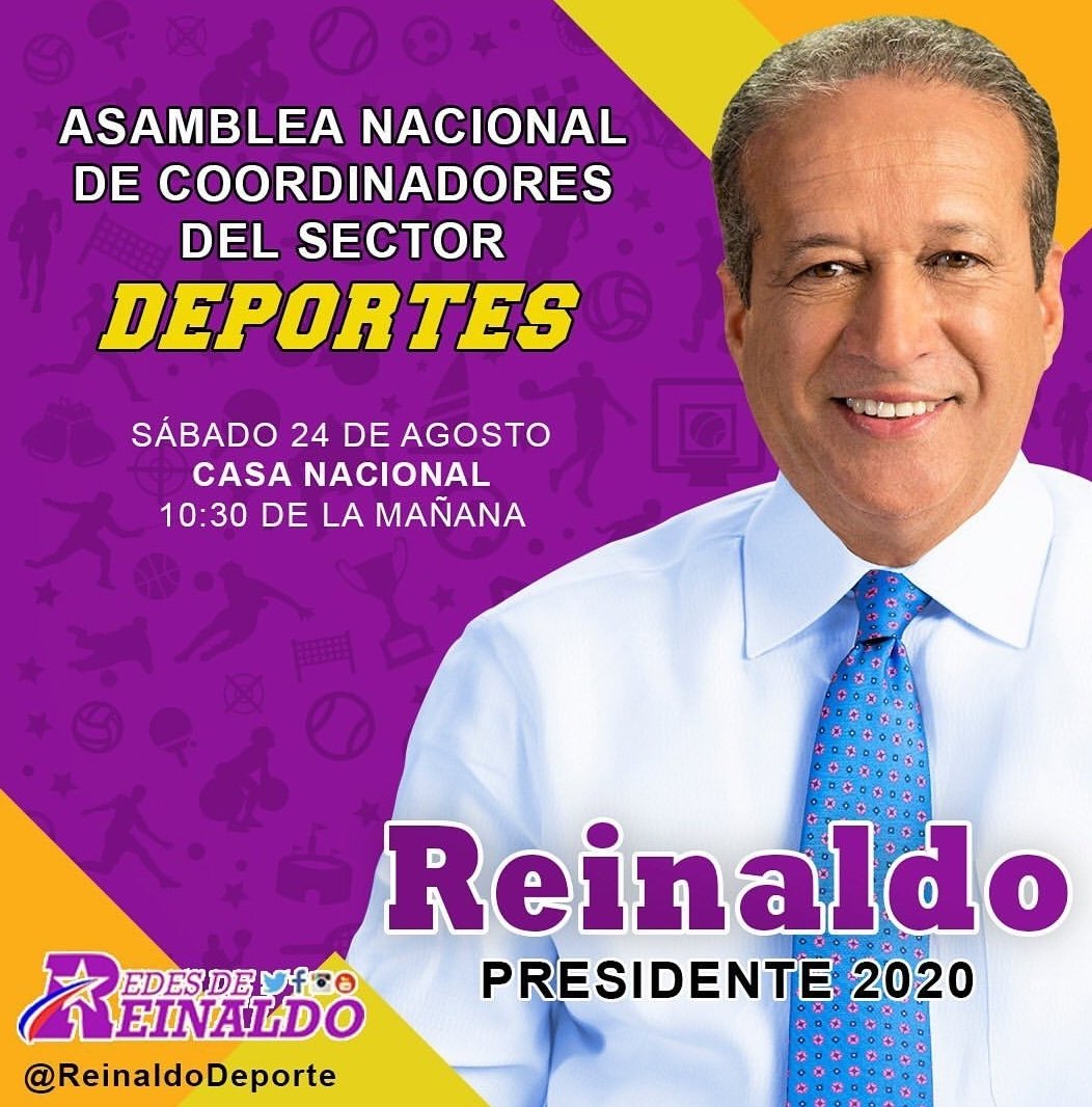 ManuelMendozaP's tweet photo. Porque él sabe que el deporte es salud y futuro de la juventud Reinaldo Pared el principal soporte y promotor el deporte nacional #ReinaldoesDeporte https://t.co/f8HPk0MHOg