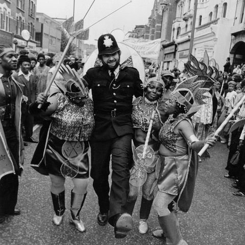 The Notting Hill Carnival is without a doubt in existence because of the work Claudia did to pave ways! It began as a traditional fete named Notting Hill Fayre in 1966. It was organized by Rhaune Laslett, an activist + co-Founders of the London Free School 