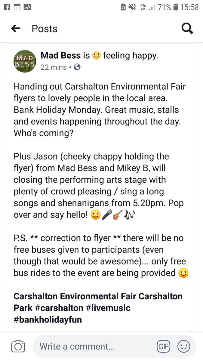 bess_mad's tweet photo. Carshalton Evironmental Fair. Bank Holiday Monday. Who's coming?

@LavenderSM5 @CarshaltonMums @surreylive @envfair @explore_sutton @WallingtonMums @WallingtonTown @LoveTheBeeches #madbess #carshalton #environmentalfair #sutton #Surrey #wallington #bankholidayfun #nofreebus https://t.co/1A5Nu1D0L1