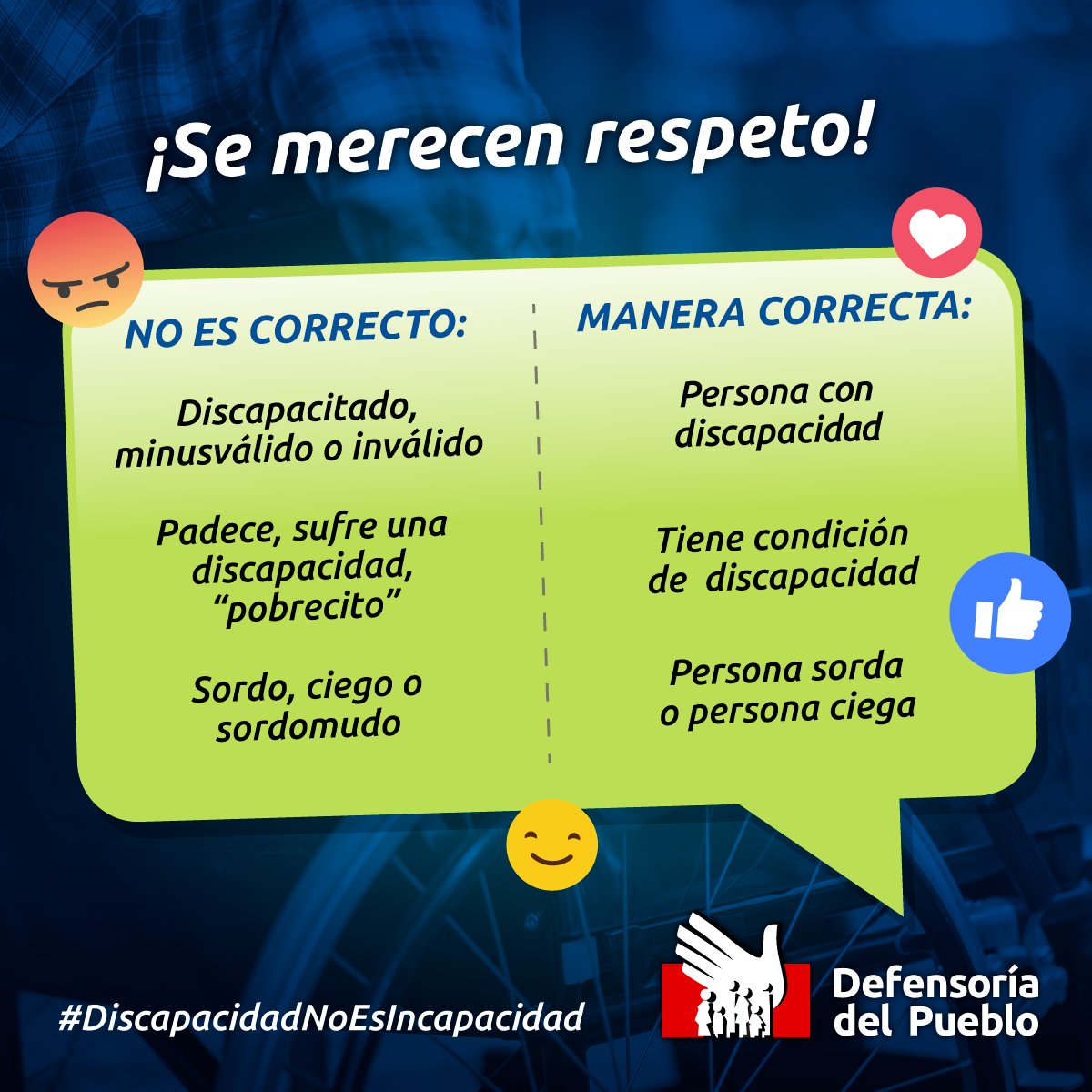 💪♿#DiscapacidadNoEsIncapacidad El respeto y el trato a las personas con discapacidad es importante.
 🎉🏅#JugamosTodos
#Panamericanos2019