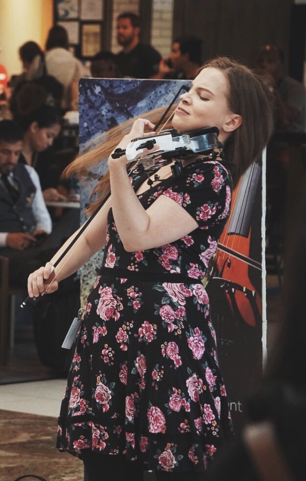 MWintersViolin's tweet photo. Happy Saturday! I’ll be playing at @atlairport today. I love this shot @ncg_swizz took last week! #atlairport #atlsounds #violin #electricviolin #electricviolinist https://t.co/d0zquwxjOi