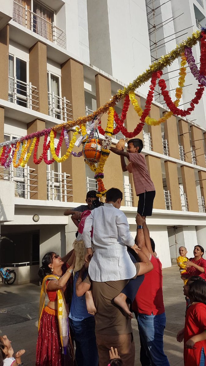 MarvelEnigma's tweet photo. Dahi Handi celebrations in the society https://t.co/xNd1tMMA5S