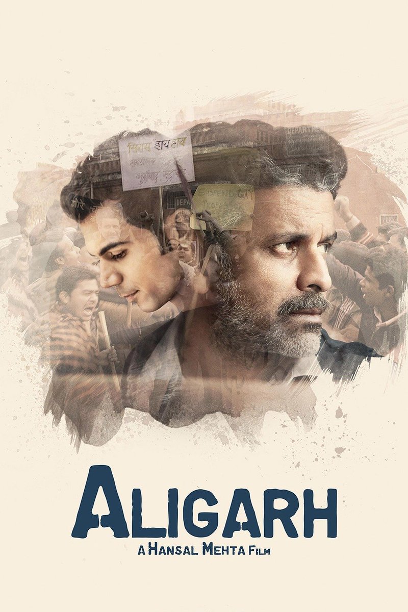 ALIGARHBased on the true story of Professor Ramchandra Siras of AMU. He was sacked from his post based on morality. The end is not what you expect. This event happened before LGBTQ became legal in India and shed light on struggles of homos and ignorance of heteros.