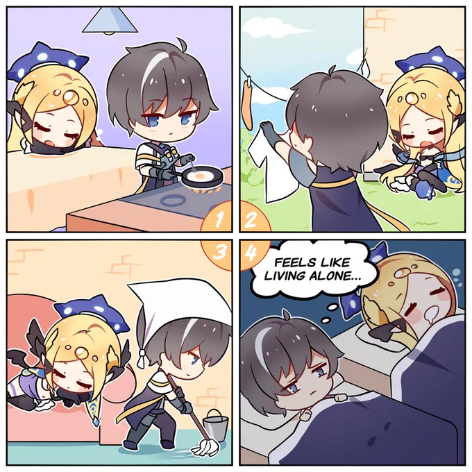 Second 4-koma of the Roommate Series I drew for #AstralChronicles!
You can download the game here: https://t.co/WsY3d3faOf ✨ 