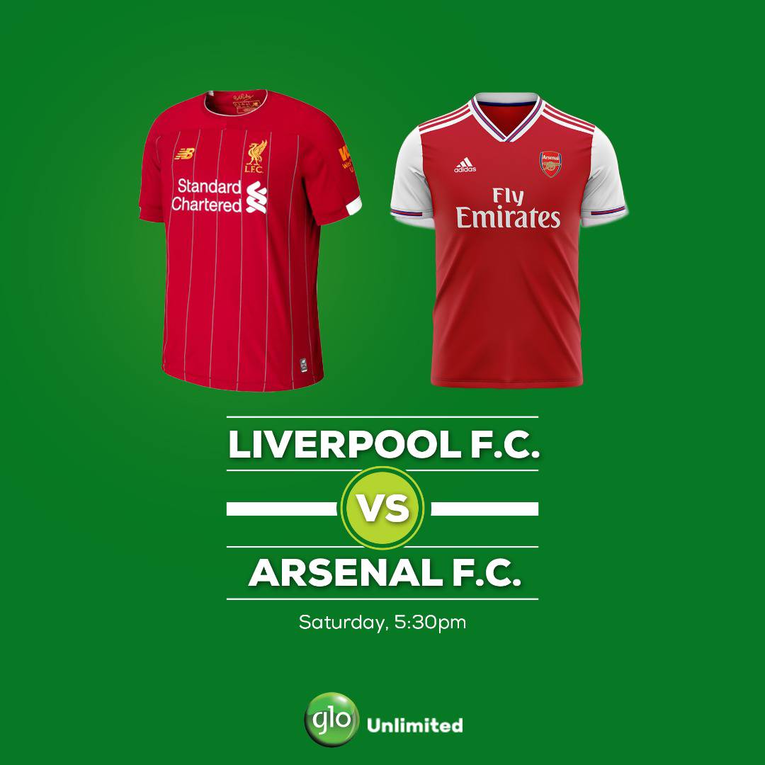 GloWorld's tweet photo. With both sides yet to drop points in the League so far this season, who is your favorite to win today's mouthwatering clash at Anfield?
Kick-Off: 5:30pm
Drop your predictions below 👇🏾
#GloSportsWeekend https://t.co/MzoFMyBlIG