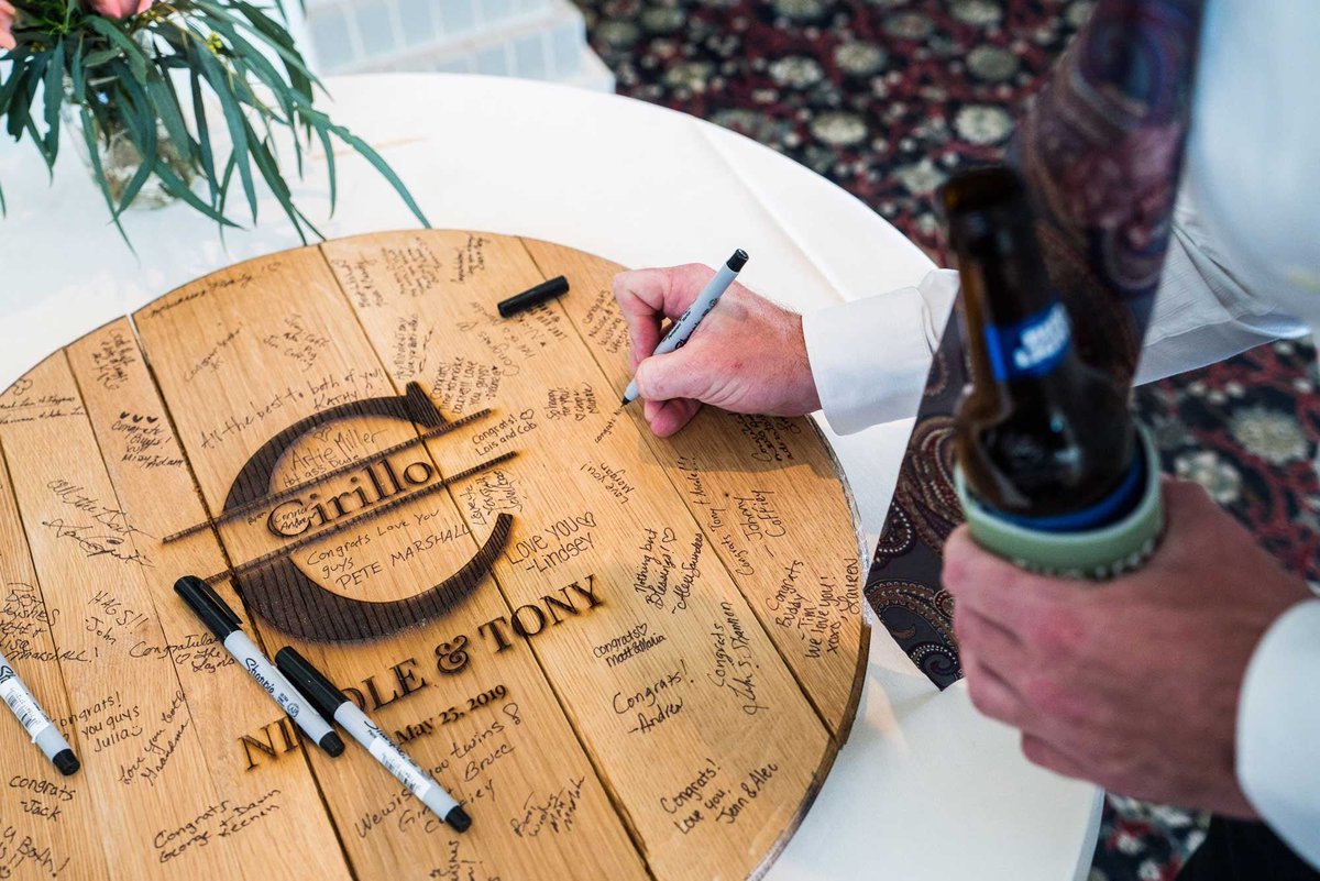 whiskey_made's tweet photo. This turned out better than I could of hoped. My fiancé and I are so excited to have our friends and family sign this on our big day! Really quick turn around also. Definitely recommend! https://t.co/tcYVwpTrno