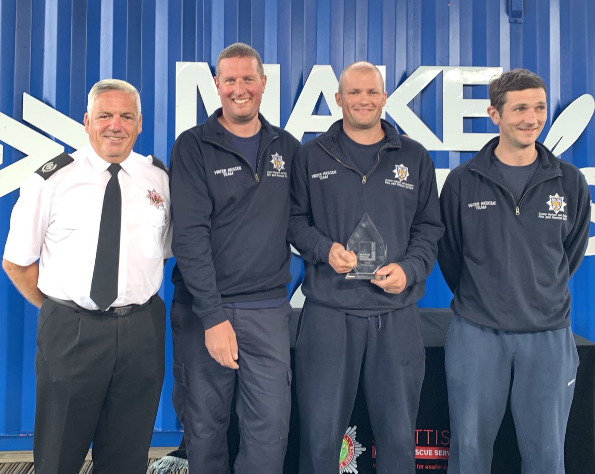 fire_scot's tweet photo. And our overall winners for the Scottish Rescue Challenge 2019.

@CDDFRS water rescue team (pic) took the winner trophy for water rescue, while the crew from @NlandFRS took the top spot as winners in the extrication challenge. 

Thank you and well done to all who took part. 2/3 https://t.co/lP3AxQ0mCR