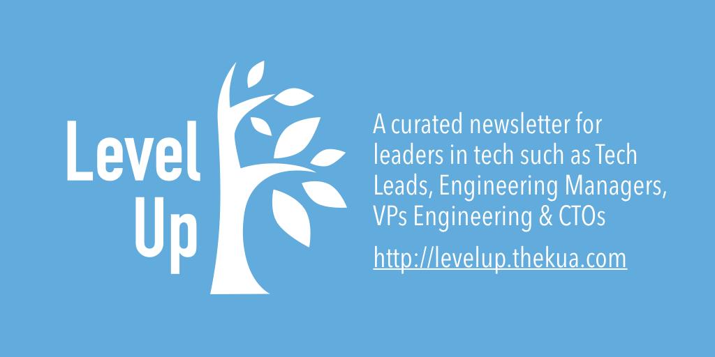 patkua's tweet photo. Excited that I’m releasing tomorrow, another edition of Level Up, a curated newsletter for leaders in tech short of time. Subscribe today so you don’t miss out: https://t.co/s7xidZdfLJ #techlead #architect #engmanagers #vpengineering #cto https://t.co/bt7pODjiJV