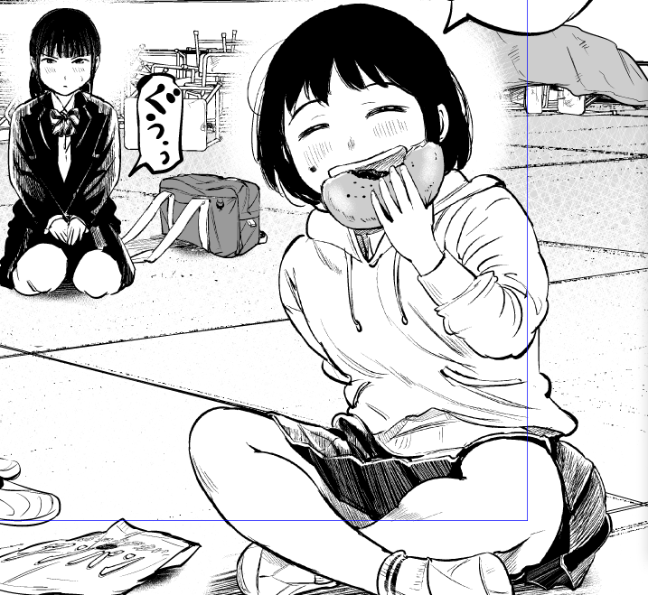 『もういっぽん!』1話目トビラの
「あつい汗、少しの涙、畳の香り」に
「うまい飯」も加えていい様な気がします。 