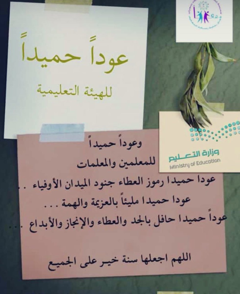 #عودا_حميدا_لمنسوبي_التعليم
عوداً حميداً ...
