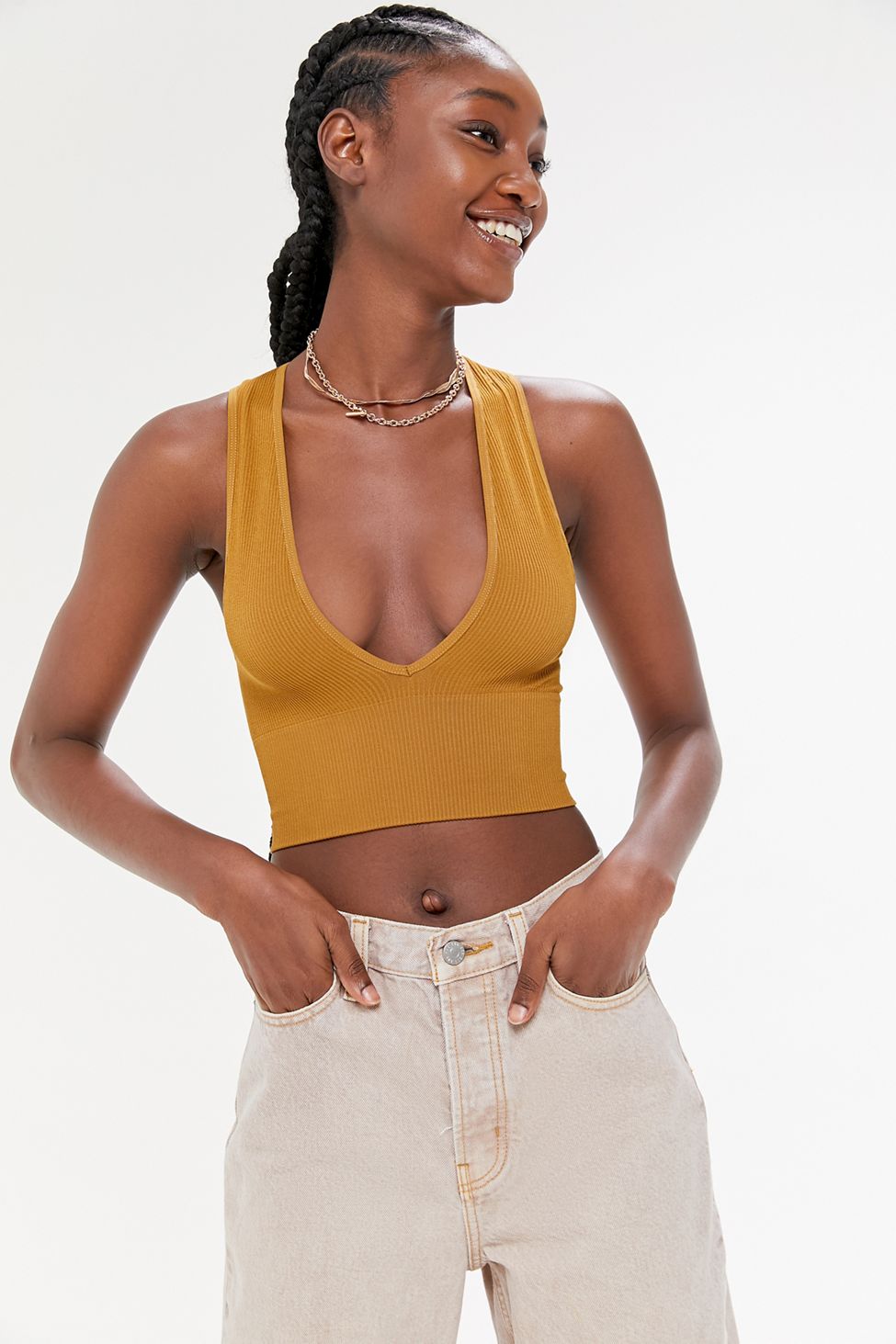 Urban Outfitters on X: this must-have plunging seamless bra top