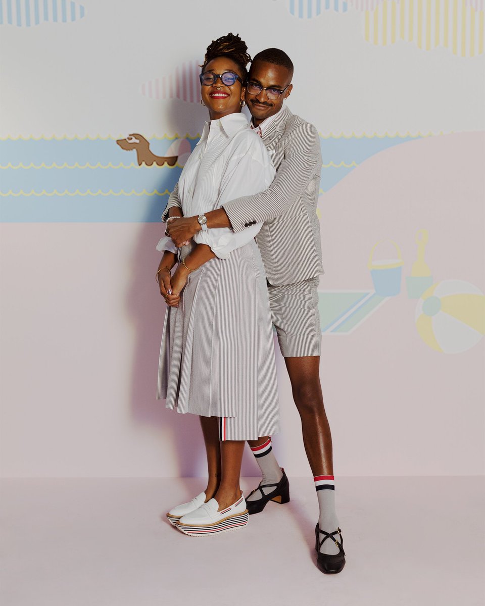 ThomBrowne's tweet photo. … nice day for the beach ...
thom browne: dining in color. presented by farfetch and neuehouse. 
ph: #thomasmccarty 
#thombrowne https://t.co/kbYLTdqrg1