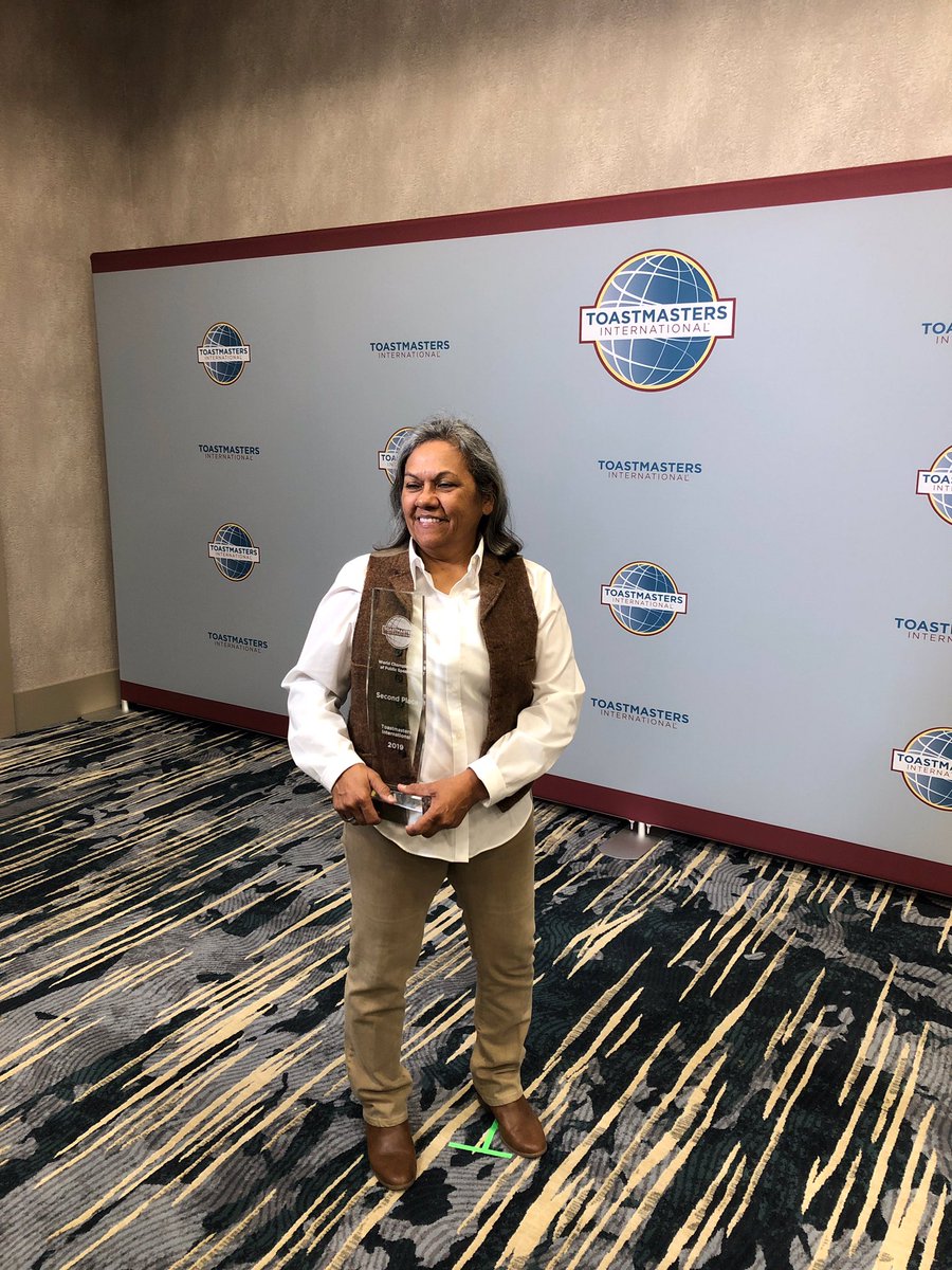 Toastmasters's tweet image. We have a winner! Congratulations. 

First Place: Aaron Beverly 
Second Place: Luisa Montalvo
Third Place: Kwong Yue Yang