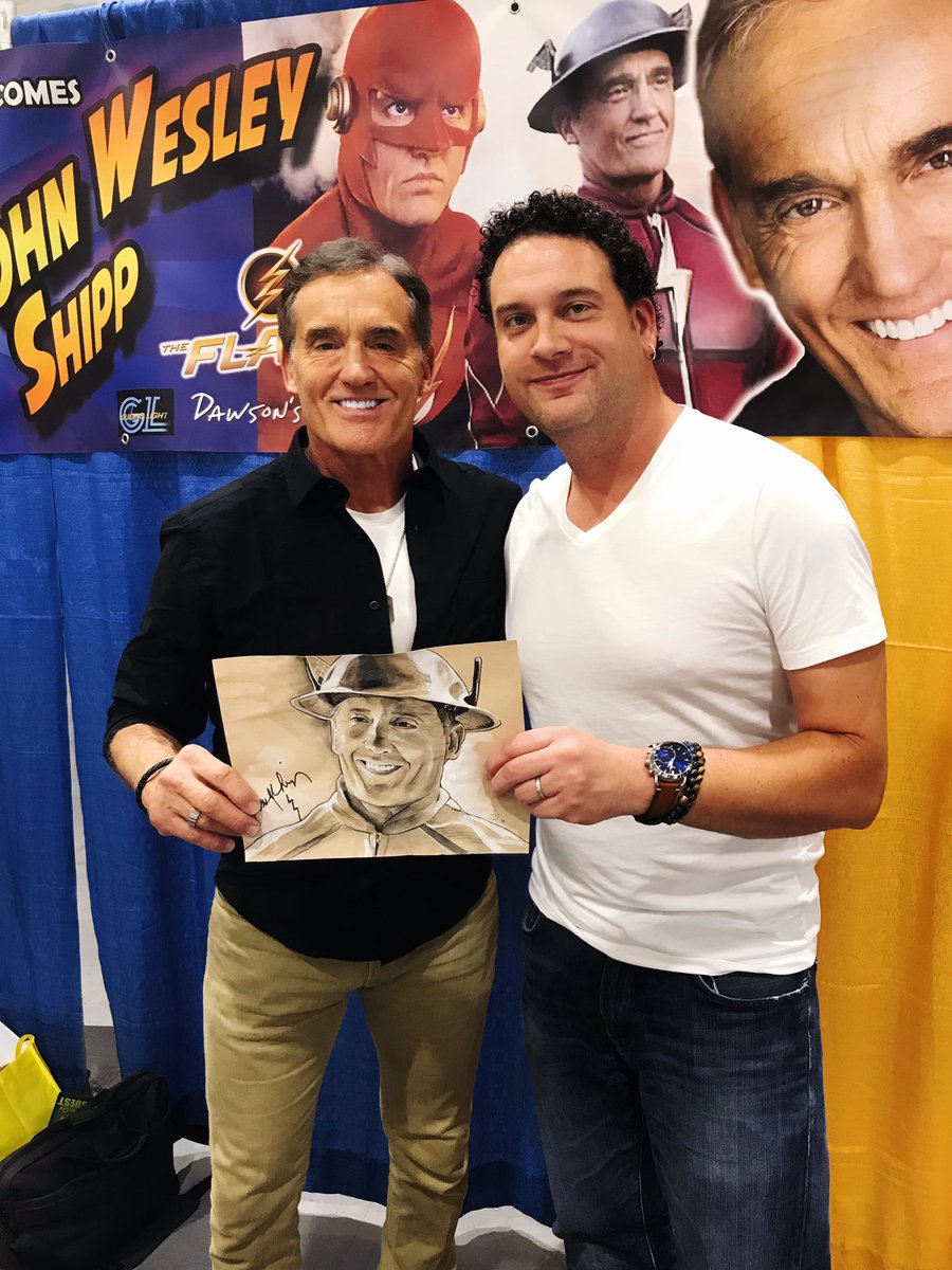 Forgot to post this one. Part of my joy at the conventions is drawing whatever celebrities are there and getting my work signed. #johnwesleyshipp #flash #dc #dccomics #wb #barryallen #jaygarrick #jaygarrickflash @JohnWesleyShipp