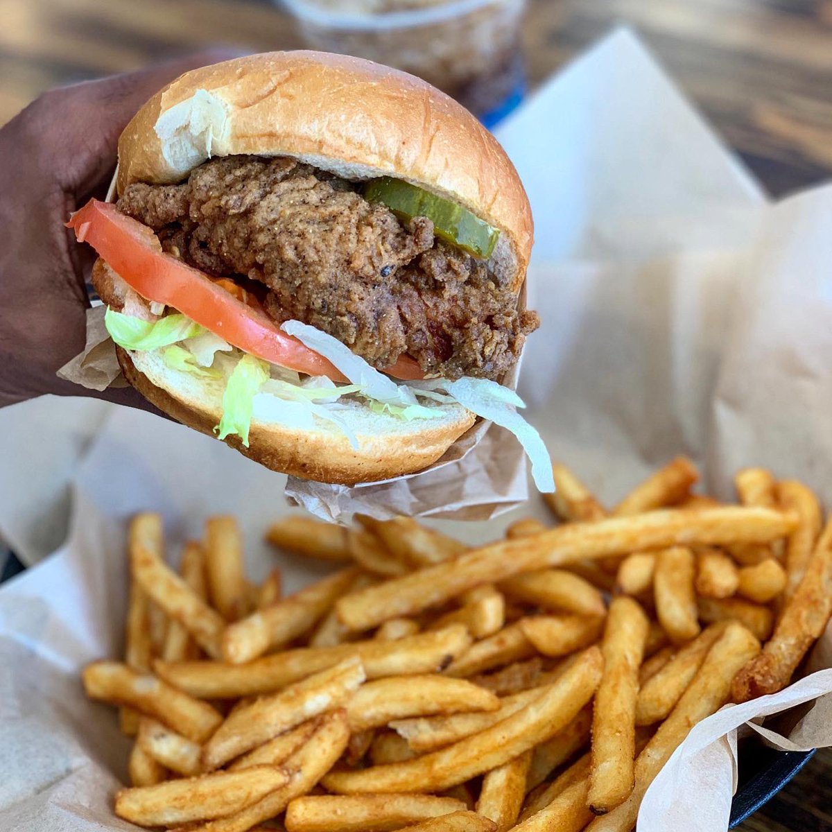 CrazyFishGrill's tweet photo. Y’all don’t want none of this heat @ChickfilA @PopeyesChicken #ChickenWars #ChickenSandwichWars https://t.co/NWiDfztZxi