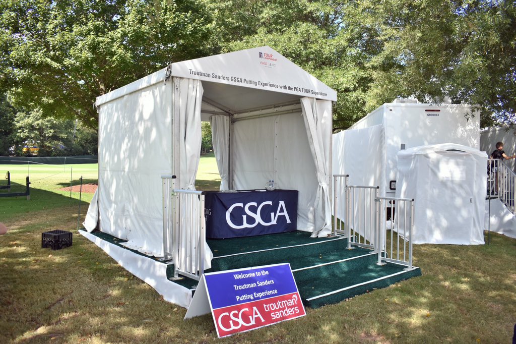 We are open for day four of the Troutman Sanders GSGA Putting Experience supported by the <a href="/PGATSS/">PGA TOUR Superstore</a>! Come and join us behind the So Cool Zone if you’re at the @playofffinale!