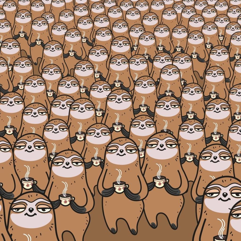 redbubble's tweet photo. No matter how many cups of java you have, some days you still feel sloffeee. 😌 

☕️❤️Find the kawaii sloth doodle by Liis Roden at https://t.co/3jFtc7Cz2f https://t.co/Ah5PorDyKZ