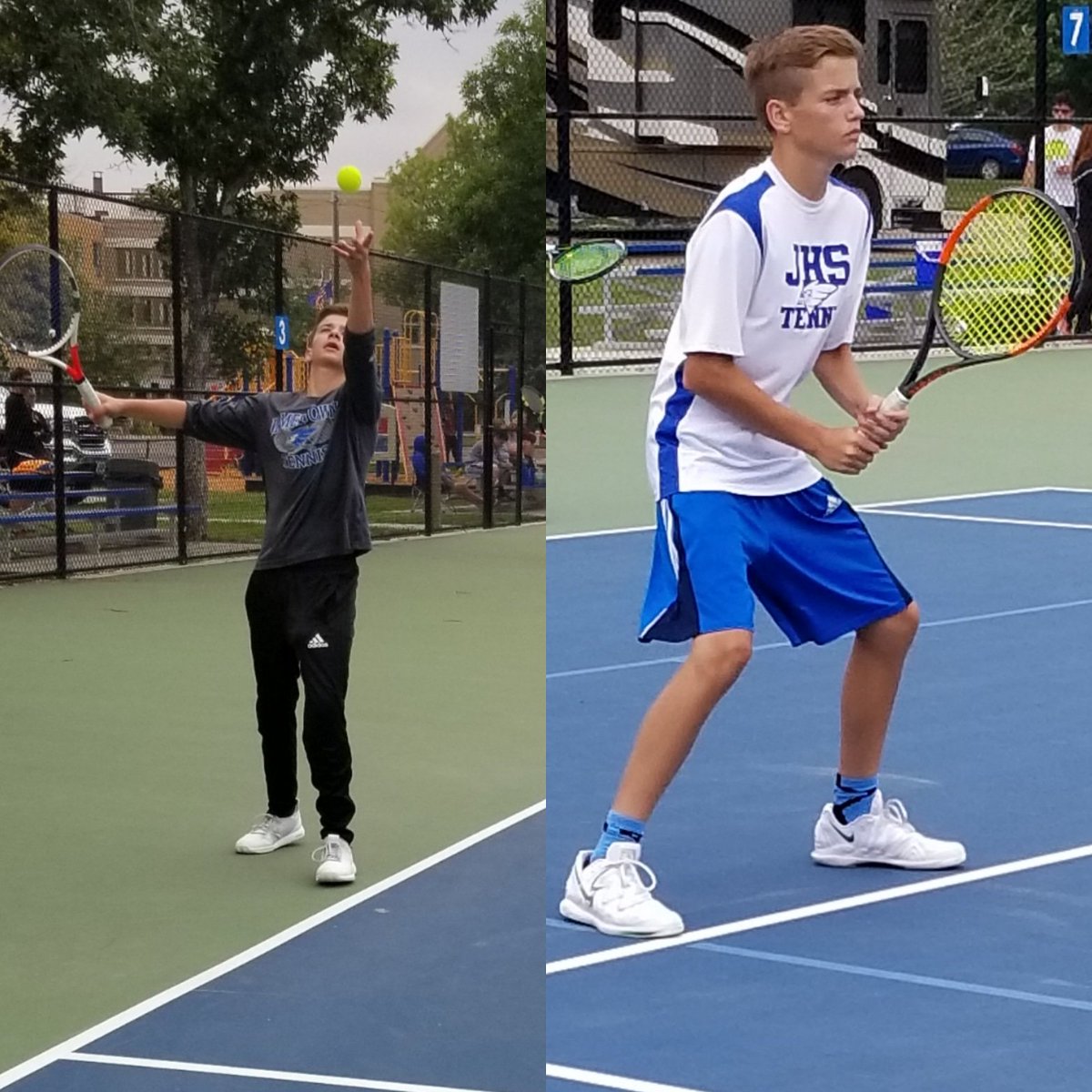 JoeSchmidtMusic's tweet photo. Tennis season is upon us! Go Blue!!#jhstennis https://t.co/FyQeuDmF2t