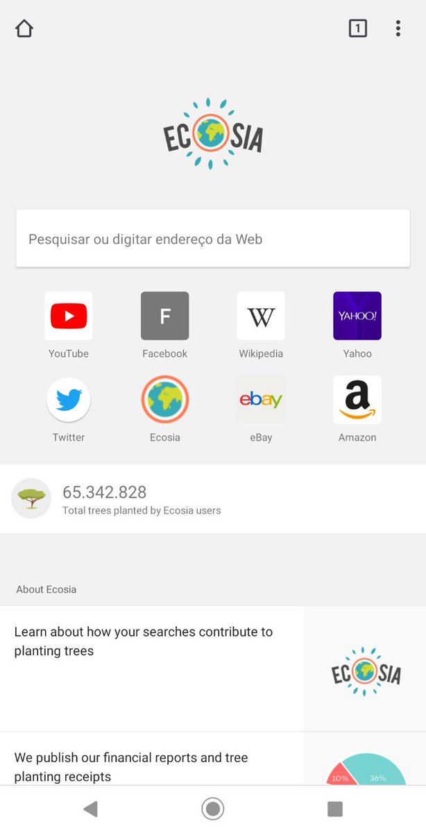 ondirwction's tweet image. esse app maravilhoso se chama ECOSIA,idêntico ao Google mas 80% de seu LUCRO é DOADO para ONGs AMBIENTAIS e a cada 45 pesquisas sua é plantada uma árvore! ajudem a natureza com uma atitude simples, baixe o app #SaveTheAmazon #SaveAmazon #turmafeiranatureza #PrayforAmazonia